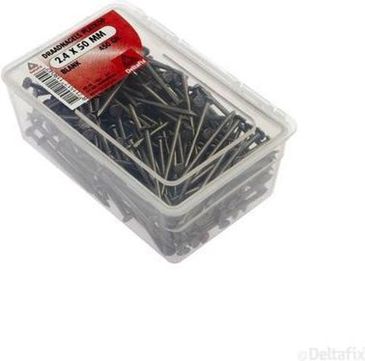 DRAADNAGELS PLATKOP 2.4 50 MM BLANK 450 GR.