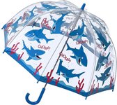Bugzz Kinderparaplu met Haaien - transparant parapluutje