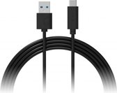 XLayer USB naar USB-C kabel - Oplaadkabel 3A voor USB-C apparaten - USB 3.0 5 Gb/s - 1 meter - zwart