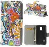 Samsung Galaxy s5 mini book case wallet hoesje retro