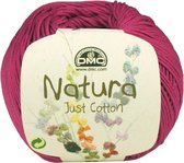 DMC Natura Just Cotton N62 Cerise. PAK MET 10 BOLLEN a 50 GRAM. KL.NUM. 24.