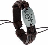 Fako Bijoux® - Leren Armband - Leder - Seksesymbool - Bruin