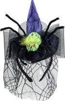 Europalms - Halloween - Decoratie - Versiering - Accesoires - Halloween kostuum heks Hat met spin