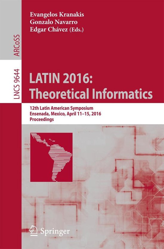 Springer Nature Proceedings Computer Science - LATIN 2016: T ... - cover
