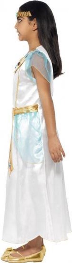 Morph Cleopatra Meisjeskostuum - Carnavalskostuum Maat L (10-12 Jaar) Met Jurk, Cape, Halsketting En Kroon