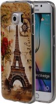Eiffeltoren TPU Cover Case voor Samsung Galaxy S6 Edge Cover