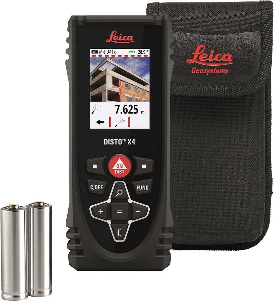 Leica Disto X4 Afstandsmeter met camerafunctie in tas - bluetooth - 150m