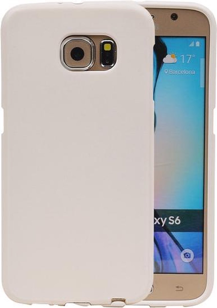 Wit Zand TPU back case cover hoesje voor Samsung Galaxy S6