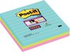 3M Post-it super sticky notes gelijnd Miami 101 x 101 mm (3 pack)