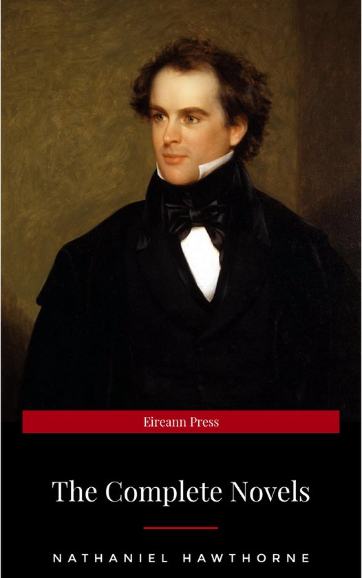 Portrait de Nathaniel Hawthorne portant un gilet en velours noir, une chemise blanche et un nœud papillon noir.