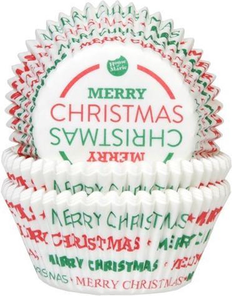 House of Marie Cupcakevormpjes - Kerst - 50 stuks