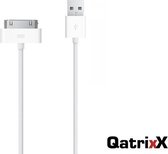 Datakabel 30-pins 1 meter Wit voor Apple iPhone, iPod, iPad