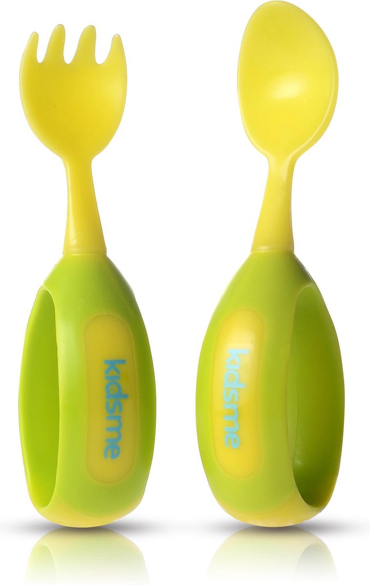 Kidsme - Toddler Spoon & Fork Set - Lime