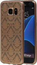 Goud Brocant TPU back case cover hoesje voor Samsung Galaxy S7 Edge
