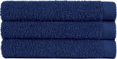 Douchelaken 70x140 cm Uni Pure Royal Marine Blauw - 3 stuks