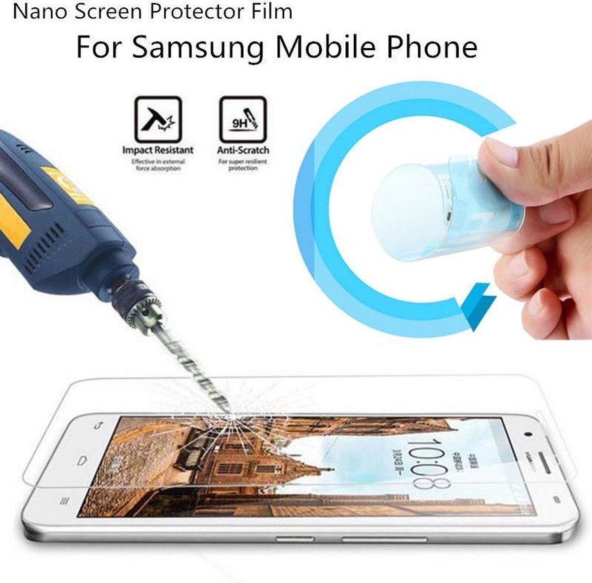 2 stuks Nano Film Screenprotector voor Samsung Galaxy S7 G930 - Krasvrij - Anti Shock - slechts 0,3mm dun