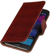 Snake Bookstyle Wallet Case Hoesjes voor Grand MAX G720N0 Rood