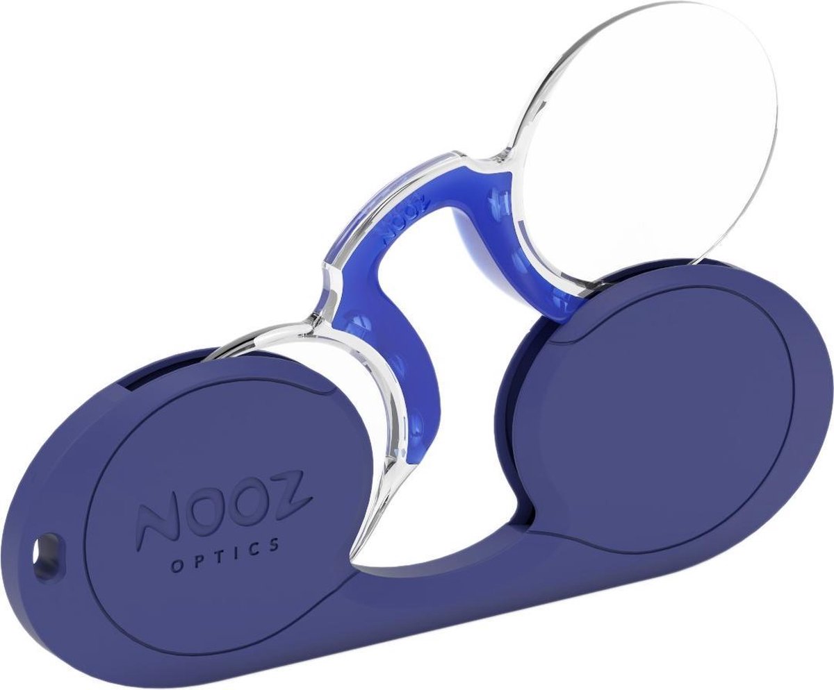 Nooz - Leesbril Zonder Poten - Blauw +1 Ovaal - Altijd bij u - Nooz Optics