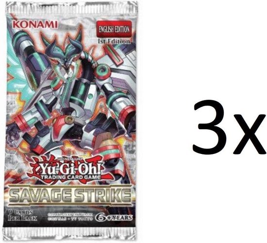 savage strike booster box Yu-Gi-Oh! KONSSBB Savage Strike Booster Packet : Toys & Games main image 1