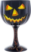 Halloween - Halloween wijnglas/kelk pompoen 18 cm