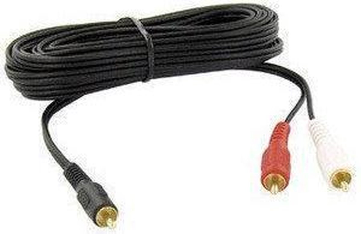 Thomson 2m RCA 1 male naar 2 male tulp stekkers. goldplated.