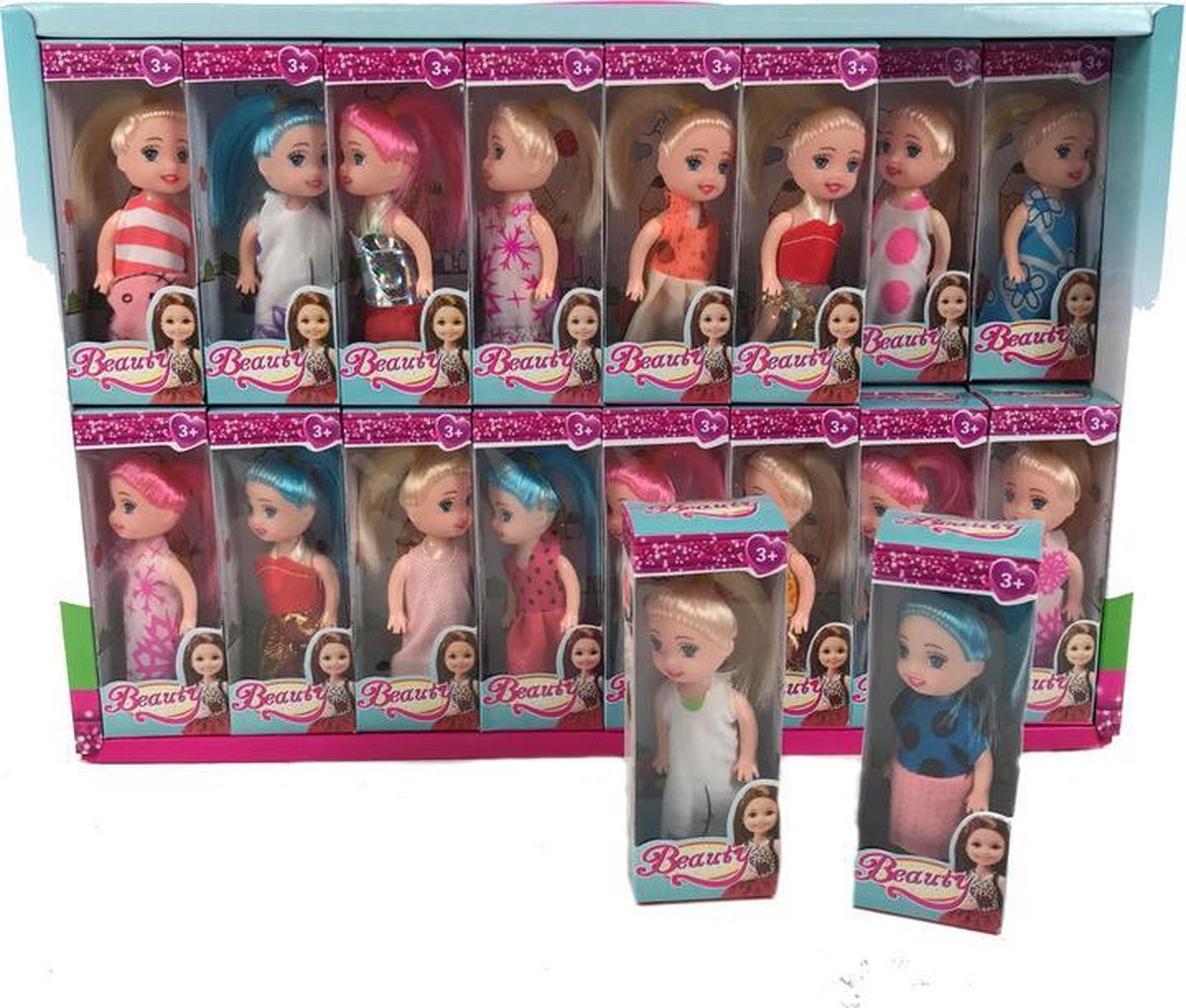 contrast vrouw Onzeker B-Merk barbie popjes, 4 stuks, divers | bol.com