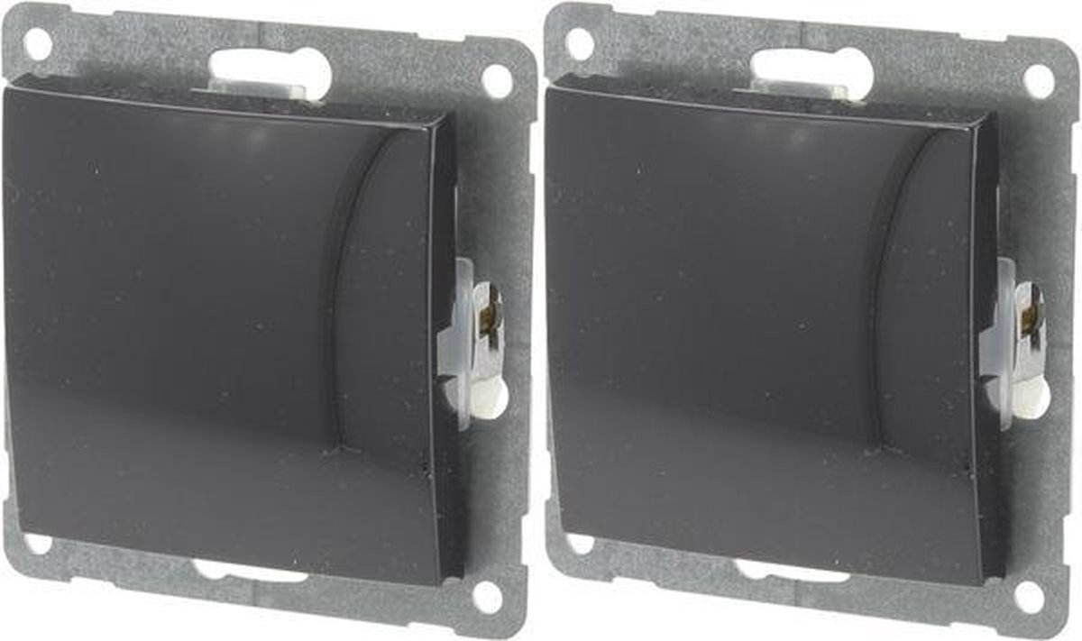 2 x Schneider Electric Inbouw wisselschakelaar Antraciet