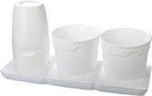 Minigarden Basic M Pots Wit - bloempot met waterreservoir