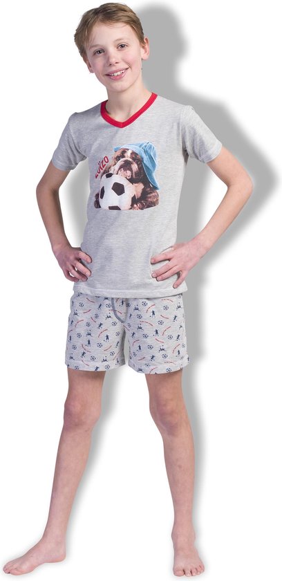 Regan Altijd genetisch Zoïzo - Pyjama korte broek met leuke hond met voetbal print 122/128 |  bol.com