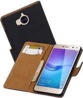 Bookstyle Wallet Case Hoesjes voor Huawei Y5 / Y6 2017 Zwart