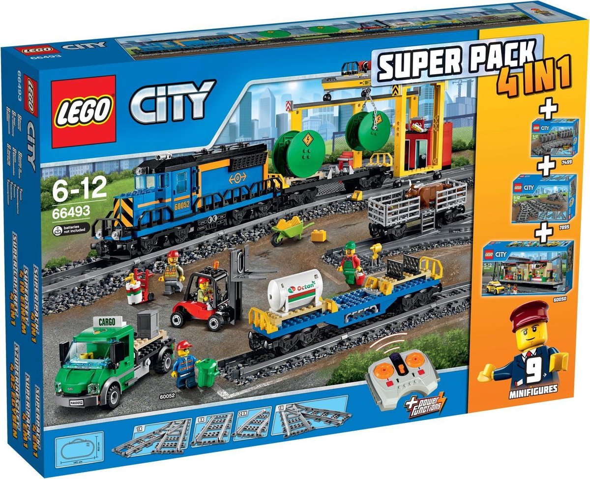 logo traagheid vacht LEGO City Treinen Super Pack 4in1 - 66493 | bol.com
