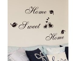 "Muursticker tekst ""Home sweet home"""