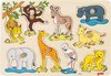 foto van Goki 9-delige puzzel afrikaanse babydieren