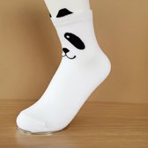 Sokken Dames wit - print panda - Maat 36-39