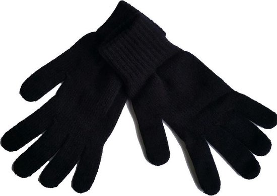 Dames handschoen - basic - zwart - Merkloos