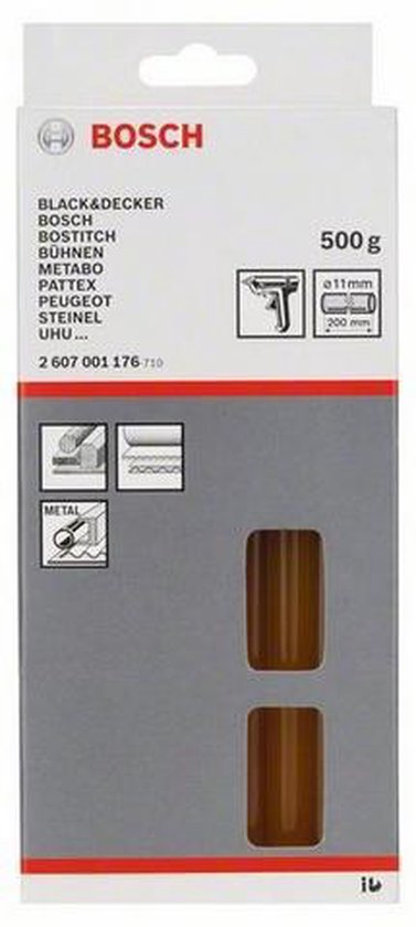 Bosch lijmpatronen geel - Diameter 11 mm - Lengte 200 mm - 25 stuks |  bol.com