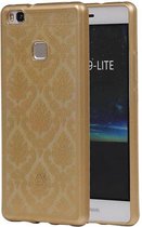TPU Paleis 3D Back Cover for Huawei P9 Lite Goud