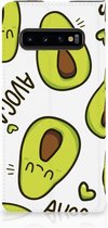 Geschikt voor Samsung S10 Flipcase Avocado Singing