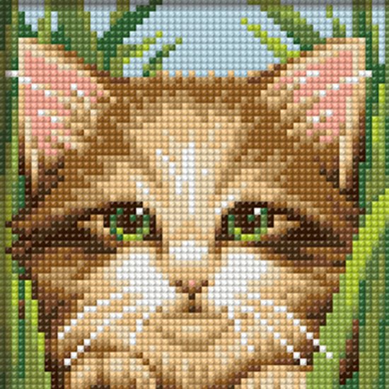 Diamond Painting Green Eye Kitten AZ-1640