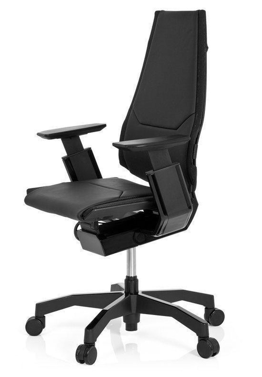hjh office Genidia Pro - Chaise de bureau - Cuir - Noir | bol.com