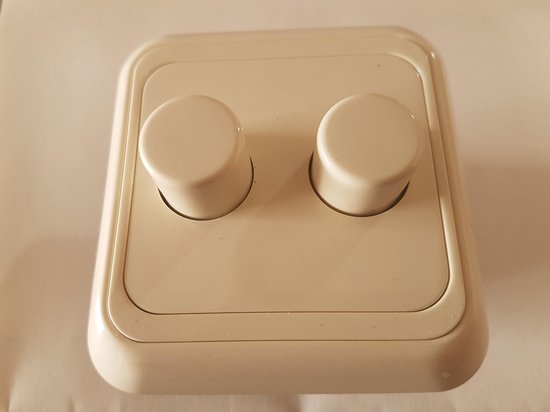 duo dimmer compleet gl/hal 230/12v creme - wintop