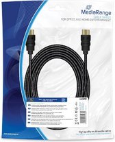 HDMI High Speed met Ethernet kabel, vergulde contacten, met textielmantel, 5.0m