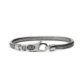 SILK Jewellery - Zilveren Armband - Alpha - 332.19 - Maat 19