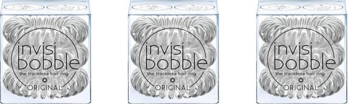 invisibobble ORIGINAL Crystal Clear - 9 stuks