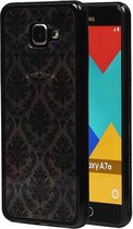 TPU Paleis 3D Back Cover for Galaxy A7 (2016) A710F Zwart