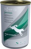 TROVET Weight & Diabetic WRD Hond - 6 x 400 gr blikken