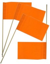 Zwaaivlaggetjes - Oranje - 50st.