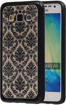 TPU Paleis 3D Back Cover for Galaxy A5 A500F Zwart