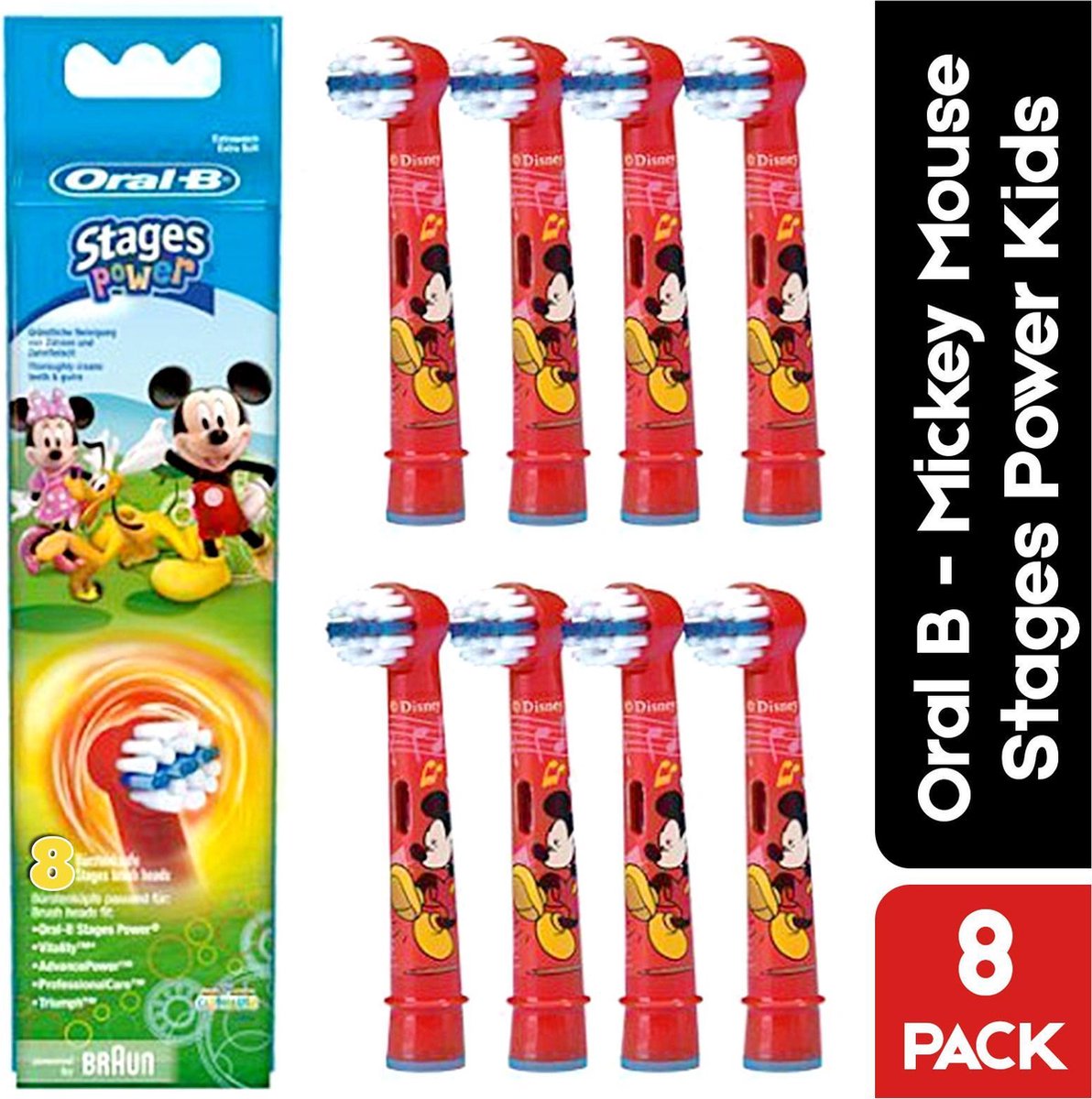 Coöperatie Onderscheiden paradijs Oral B Stages Power Kids - Disney Mickey Mouse opzetborstels - 8  opzetborstels voor... | bol.com