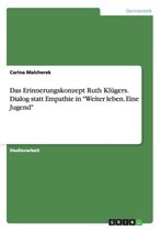 Das Erinnerungskonzept Ruth Klugers. Dialog Statt Empathie in Weiter Leben. Eine Jugend